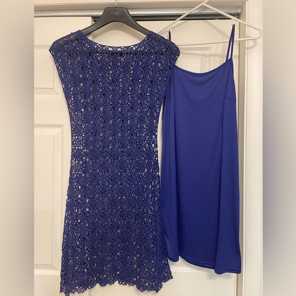 Lauren Ralph Lauren Dresses & Skirts - Lauren by Ralph Lauren crochet mini dress with slip